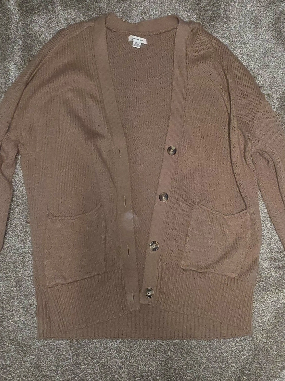 American Eagle Outfitters Brown Men's Button-Up Cardigan
